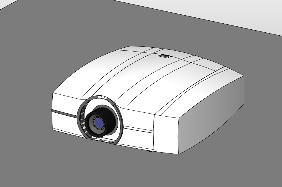 Epson projector detailed 3D model 1 Epson projector detailed 3D model