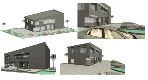 Microfinance bank 2 levels site plan modern