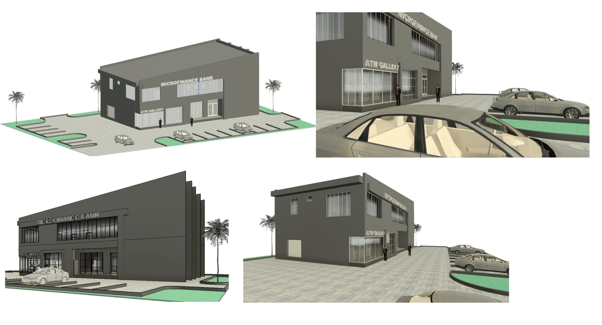 Microfinance bank 2 levels site plan modern 1 Microfinance bank 2 levels site plan modern