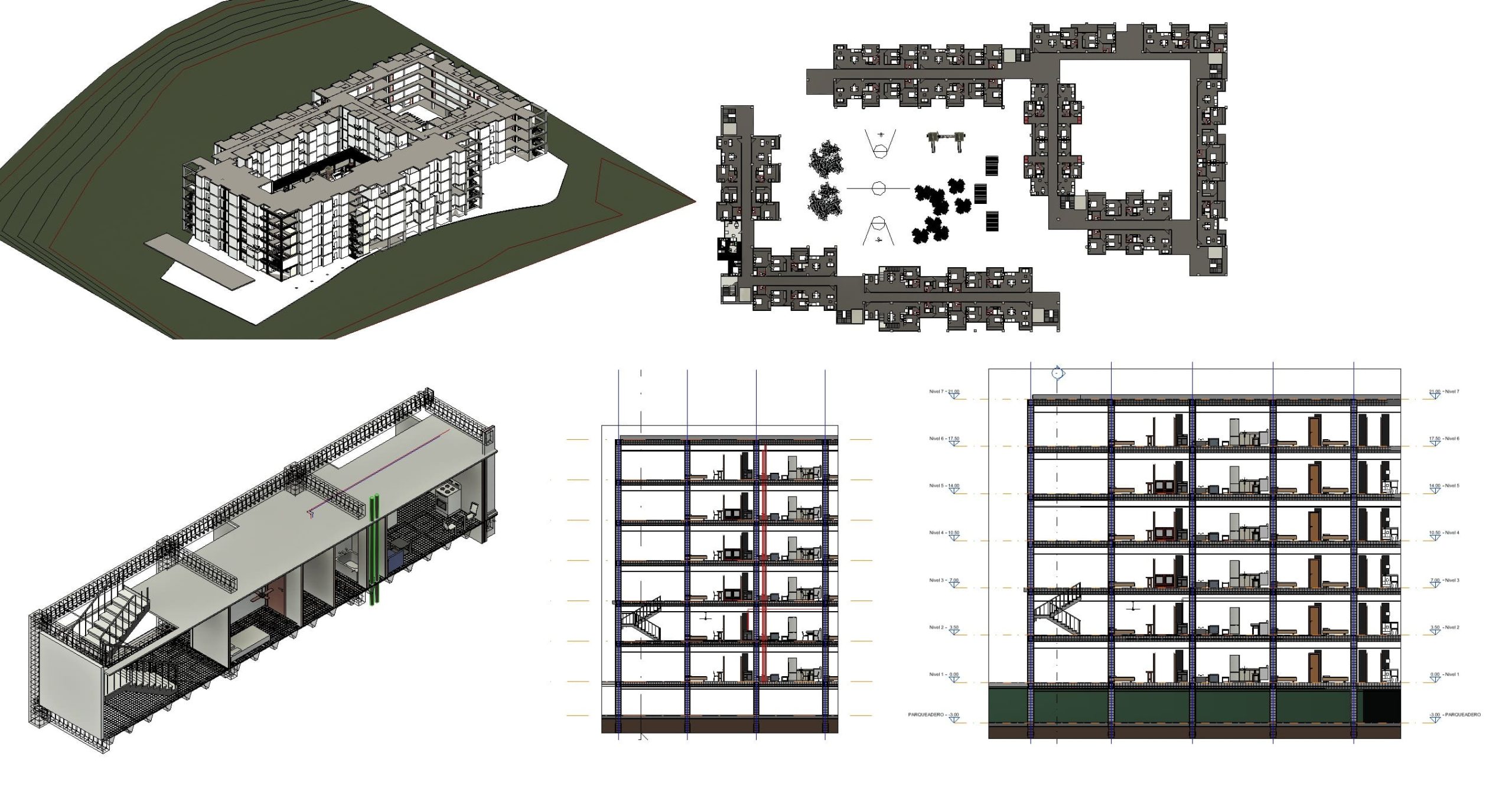 Office complex 17 floors with 3 parking