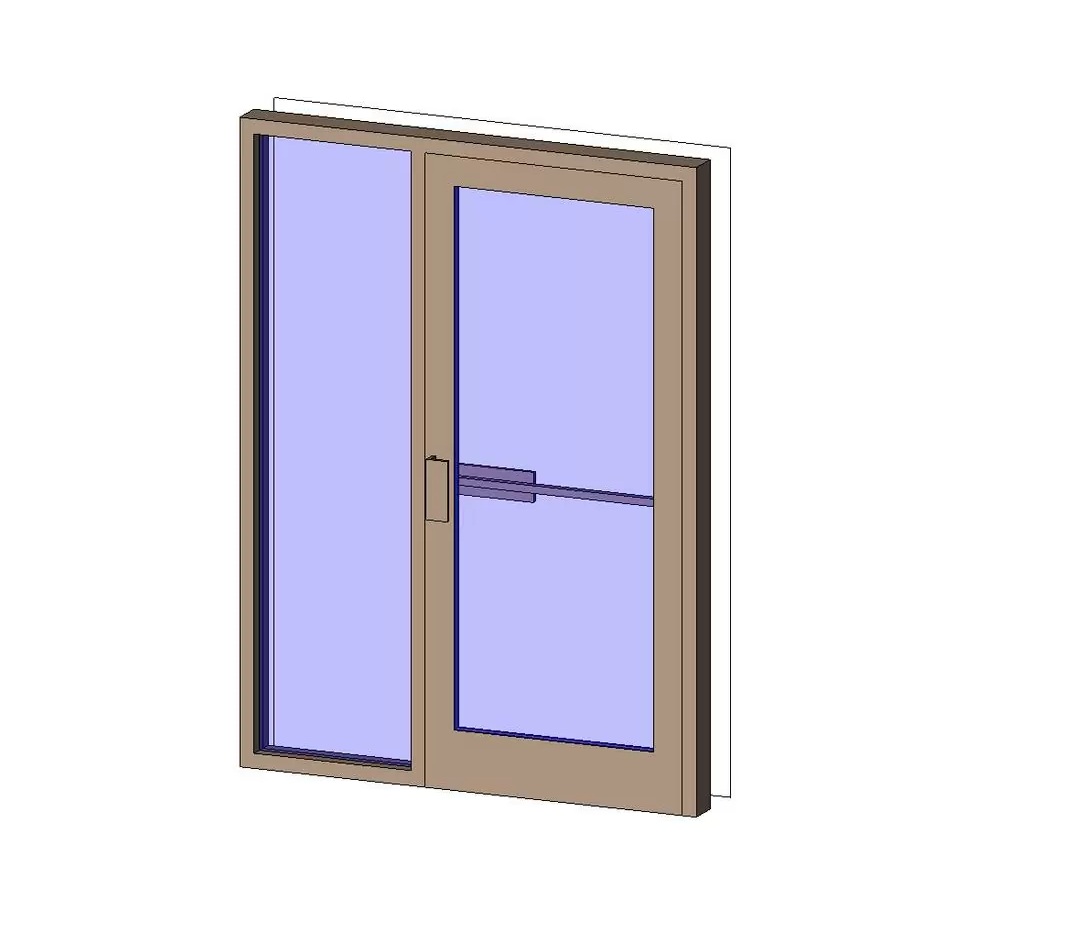 Aluminum glass door