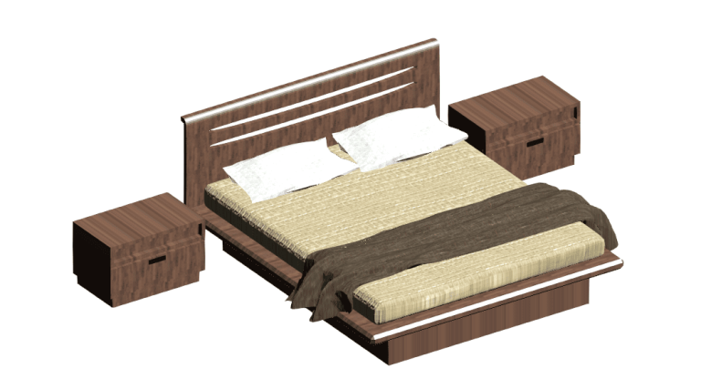 Elegant Wooden Bed Set