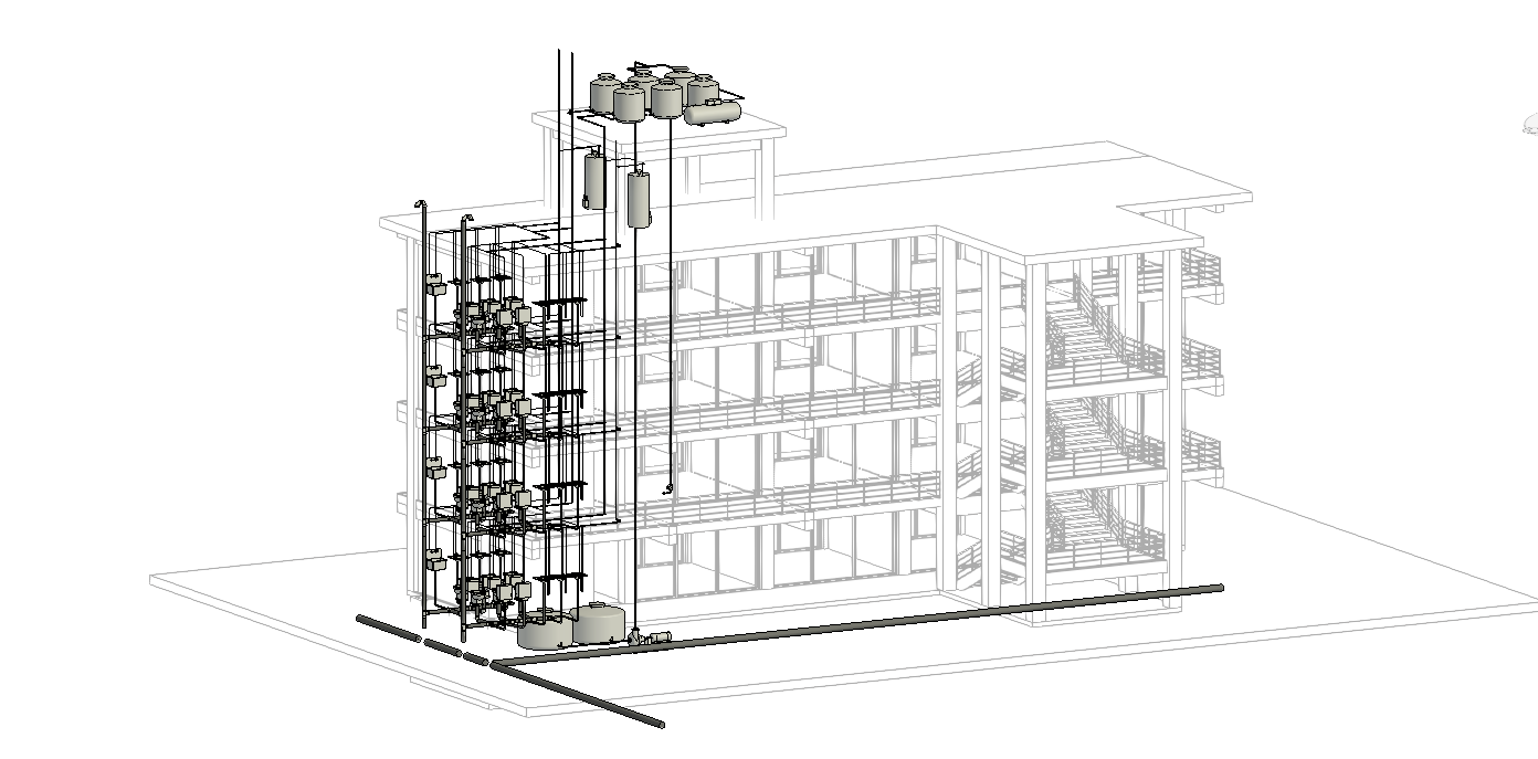 Multi-Story Building Plumbing Layout