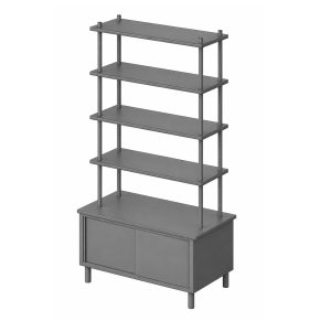 Parametric Bookcase with Low Cabinet Base