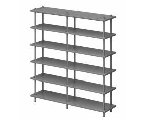 Shelving unit with modern vertical mullions 6 Shelving with Vertical Mullions