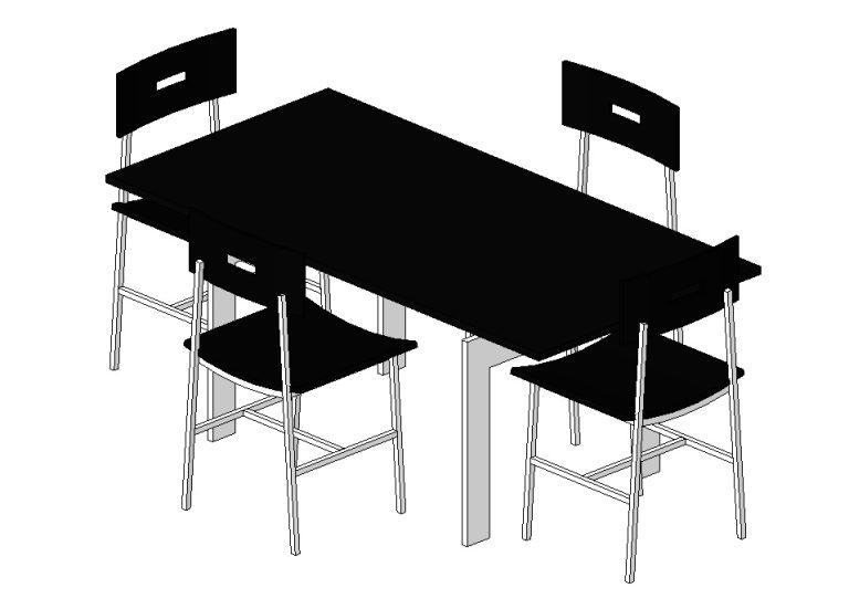 table with 4 chairs