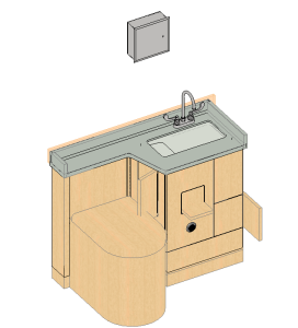 Compact Bathroom Unit with Integrated Sink and Toilet