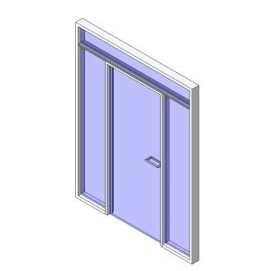 Glass door with side panels modern