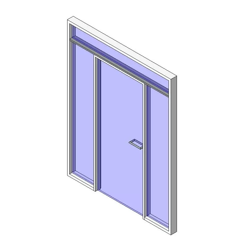 Glass door with side panels modern 1 Glass door with side panels modern