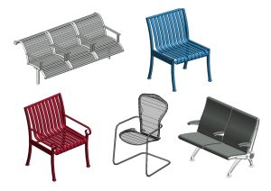 Reception seating set modern 5 pieces
