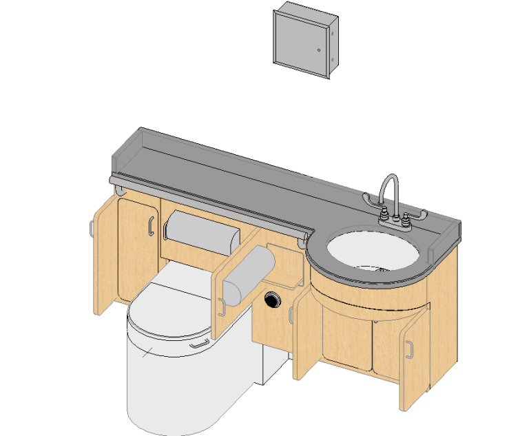 Integrated Bathroom Vanity and Toilet Unit