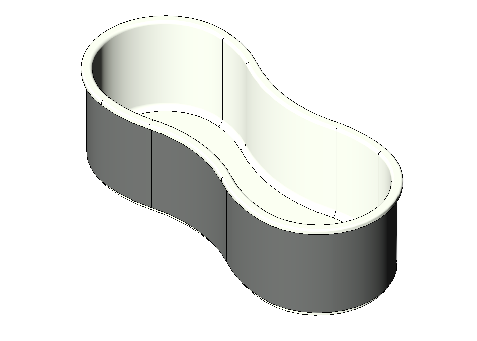 Freestanding Double Oval Bathtub Model