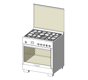 Freestanding Gas Range with Oven