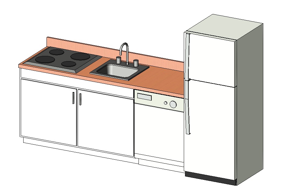 Kitchen unit with cooktop