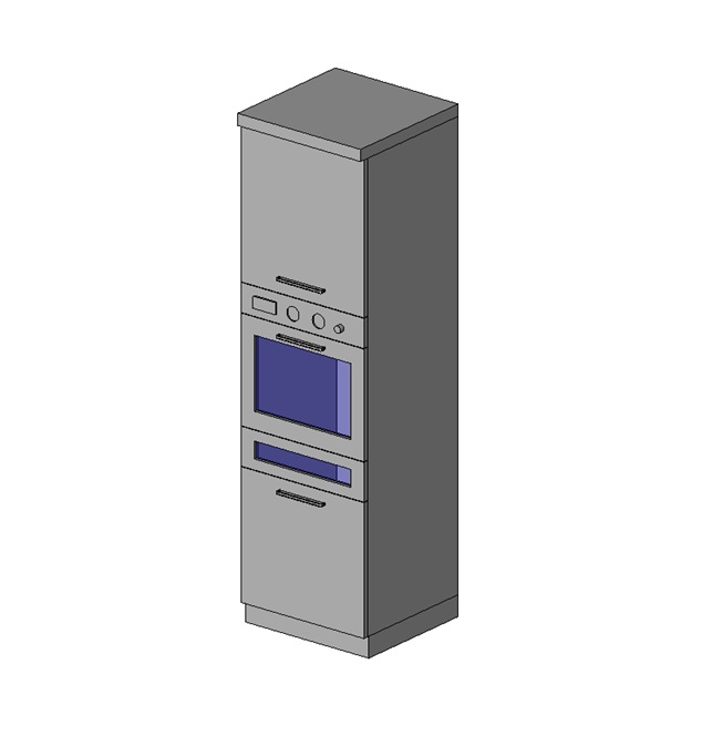 built-in oven tower cabinet with storage