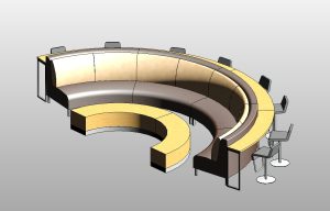 Modular semicircular sofa lounge set
