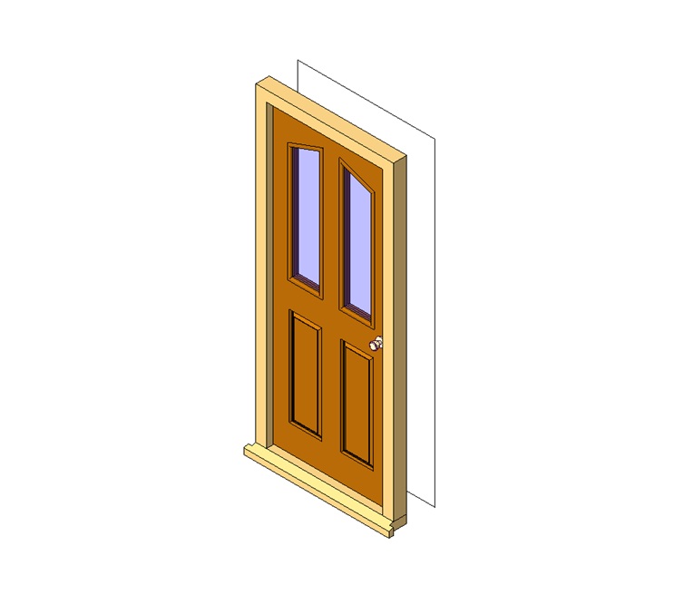 Entry door with 2 detailed glass lites 1 Entry door with 2 detailed glass lites