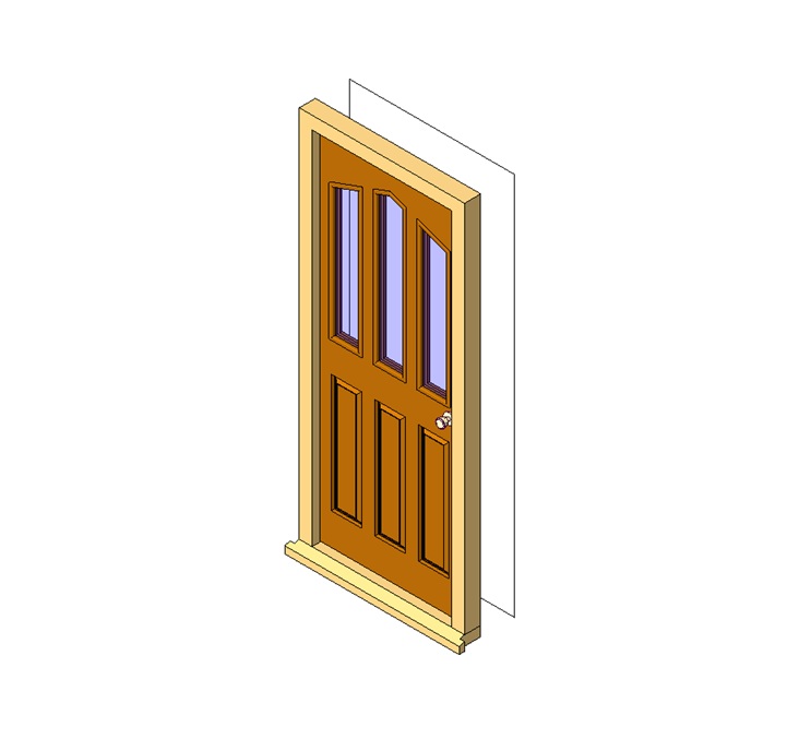 Entry door with 3 detailed glass lites 1 Entry door with 3 detailed glass lites