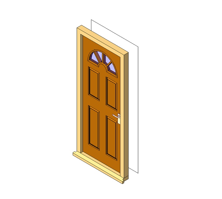 entry door with fanlight