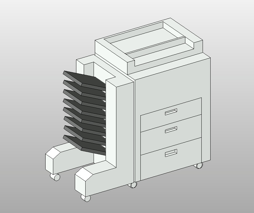 multifunction office copier Revit family