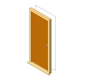 simple wood door