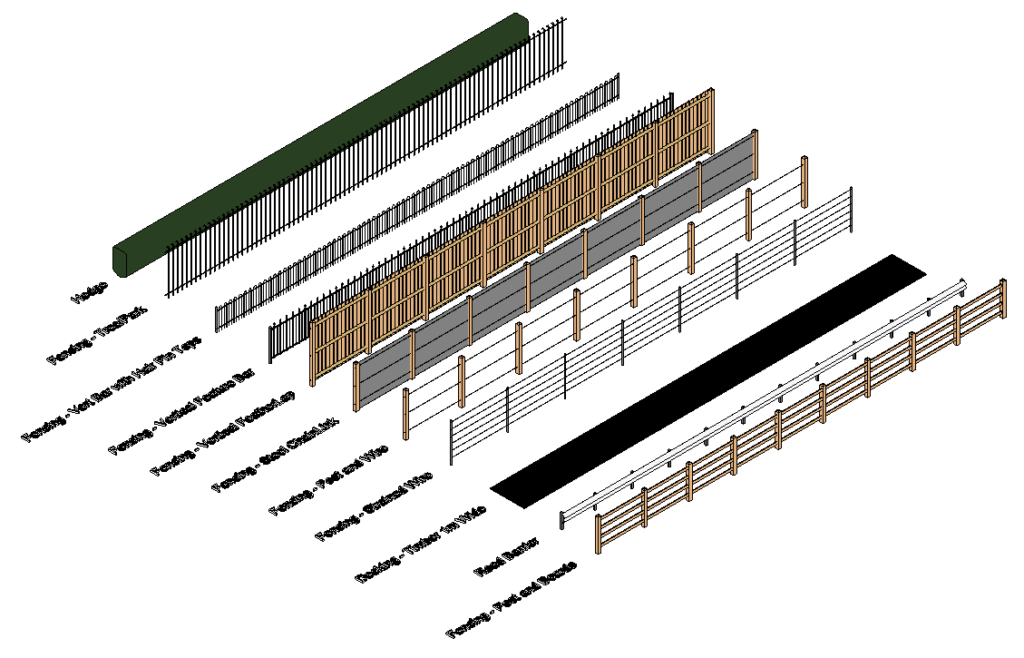 Hedge Fence In Revit | Free Download! (5.51 MB) | Library Revit