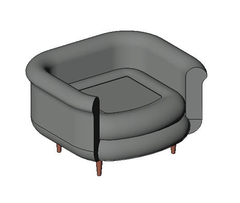 Lounge sofa modern curved tub style 1 Lounge sofa modern curved tub style