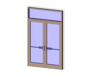 glass double door