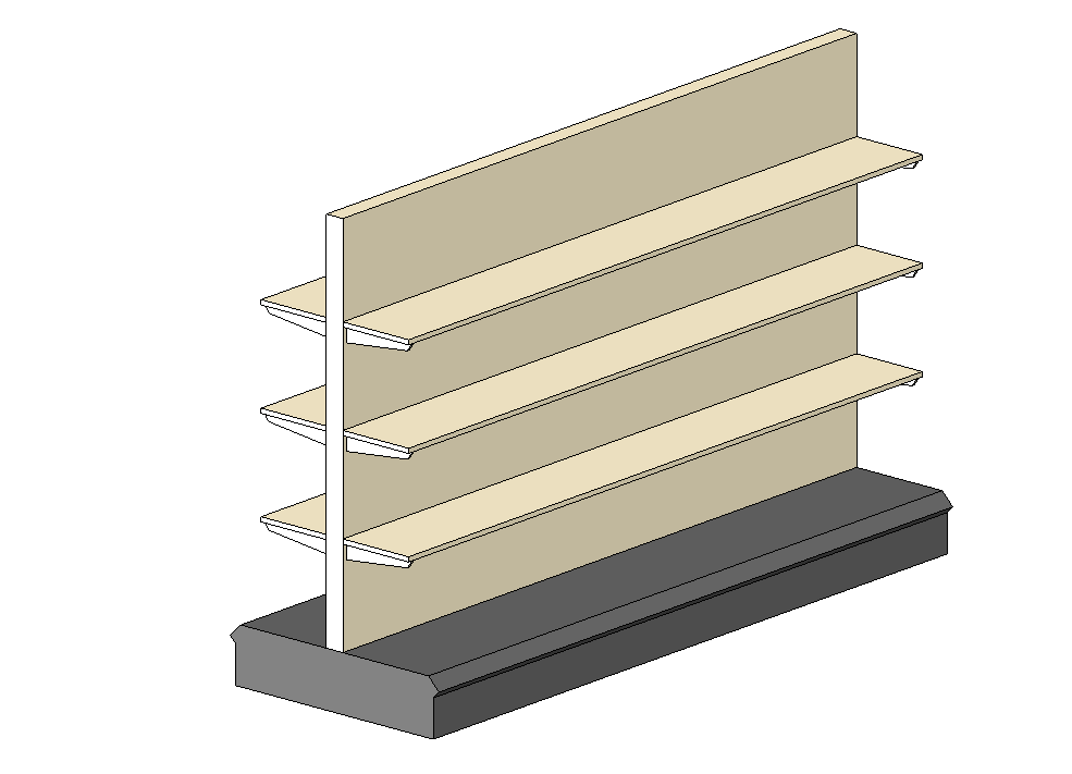 Double-Sided Retail Display Shelving Unit