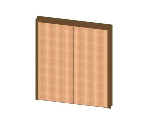 Double wooden flush door modern