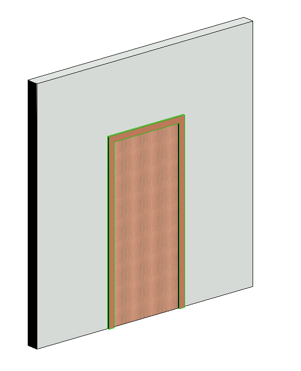 Flush wooden doo