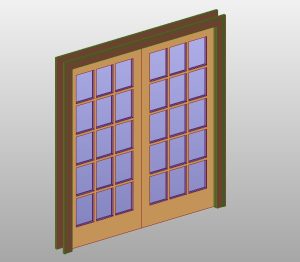 French double door with detailed panes