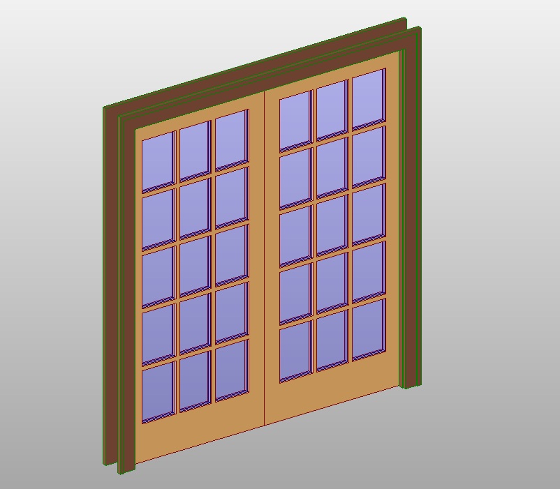 French double door with detailed panes