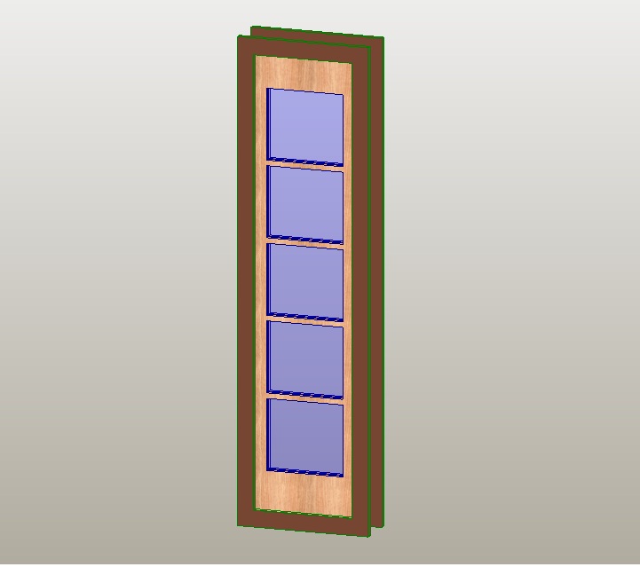 Glass panel door with 5 modern panes 1 Glass panel door with 5 modern panes