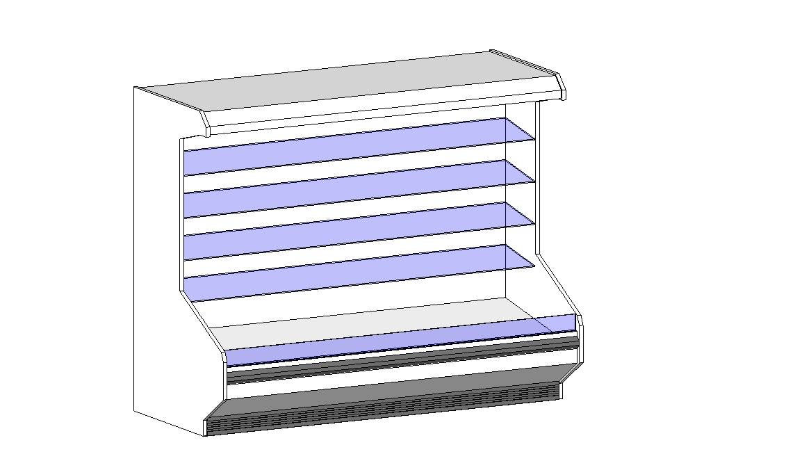 Open Multi-Shelf Refrigerated Display Case