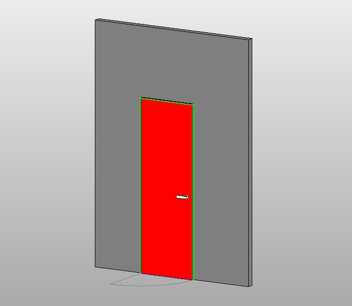 Single flush door with modern handle
