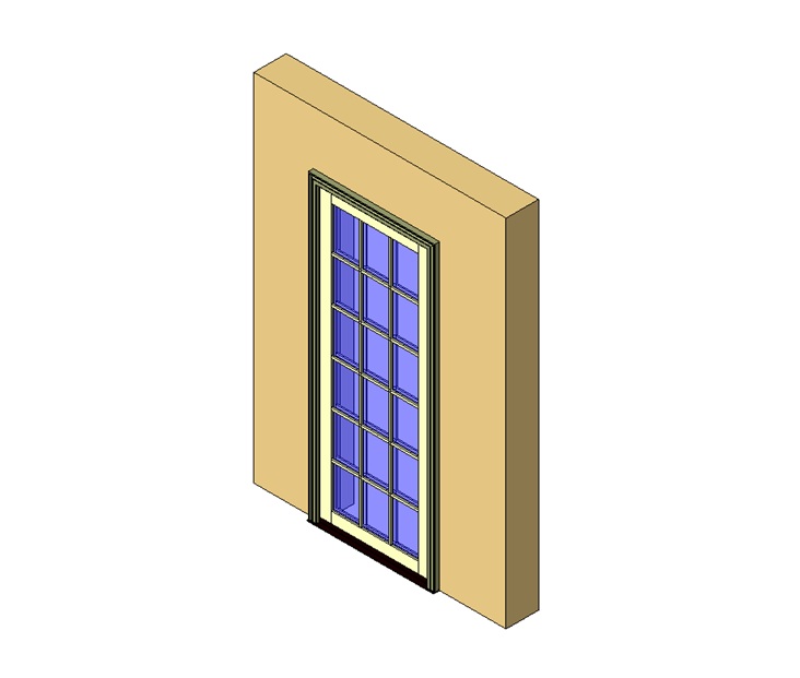 Sliding patio sidelite with detailed grid