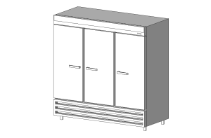 Three-Door Commercial Freezer