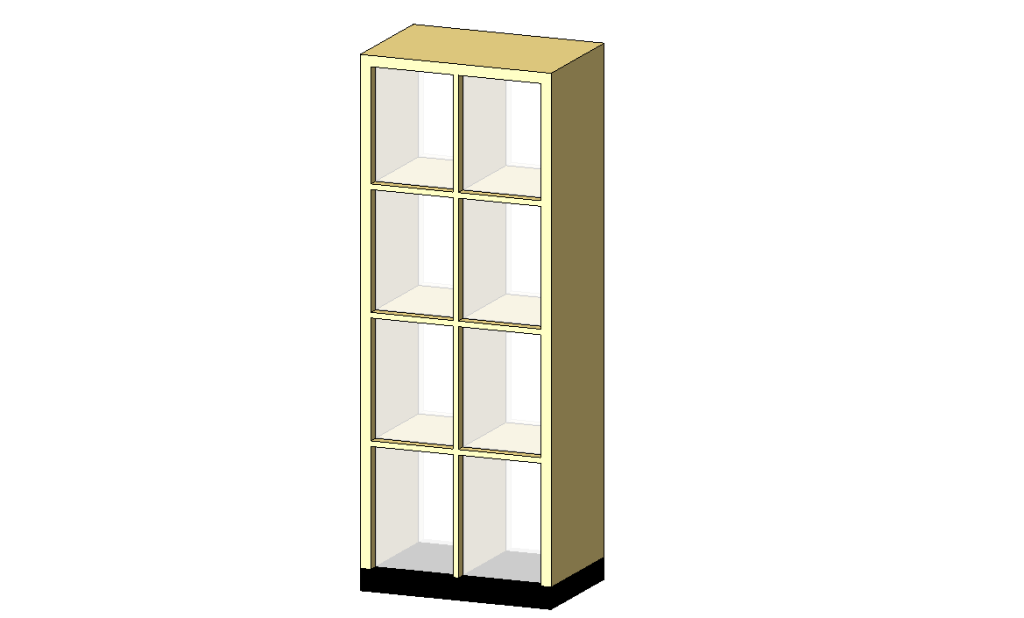 Wood Display Case With Frosted Glass In Revit | Free Download! (208.00 ...