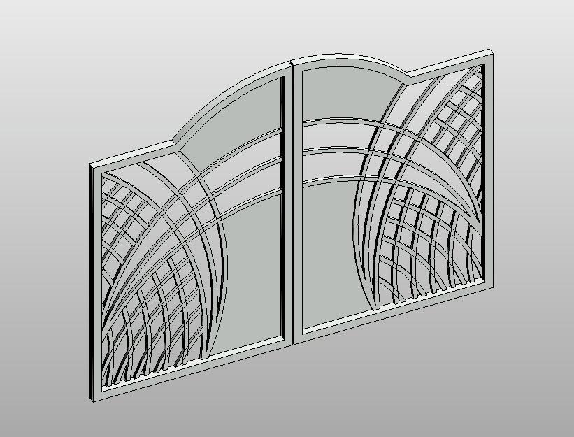 Decorative gate with detailed metalwork 1 decorative gate Revit family