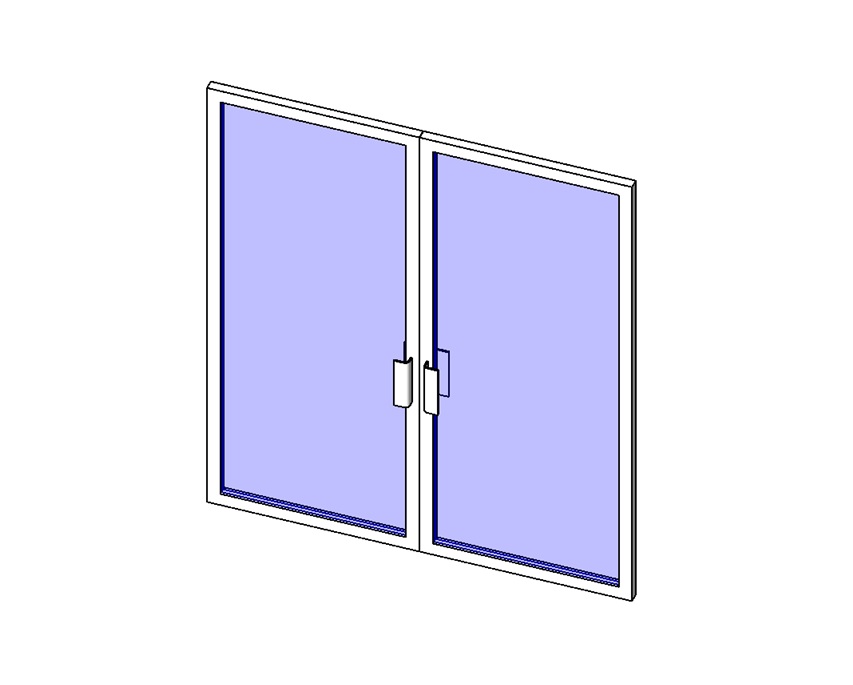 glass double door