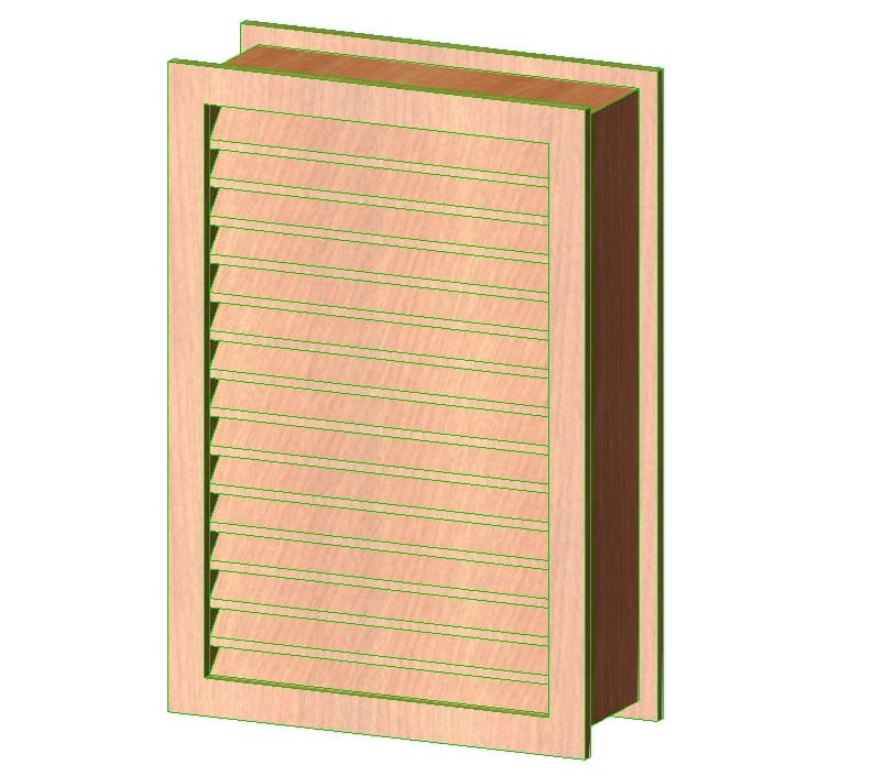 louvered shutter Revit family