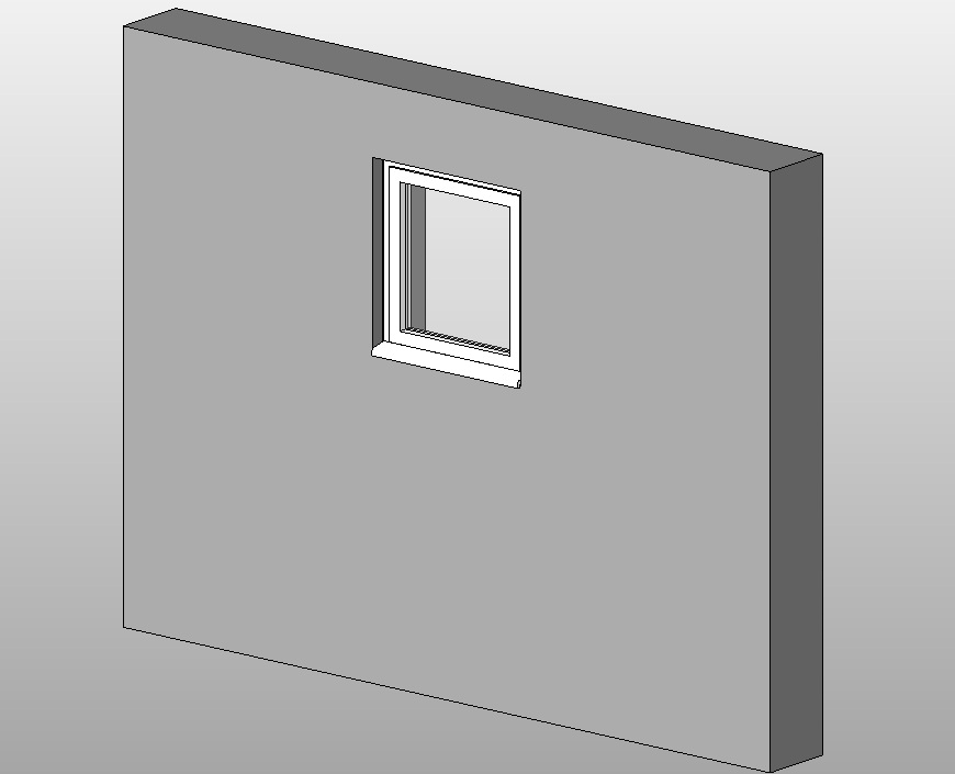window with recessed frame