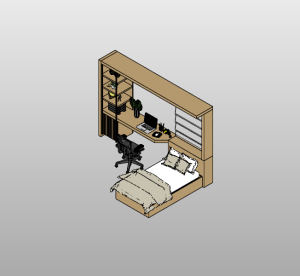 Multifunctional Bedroom with Workstation