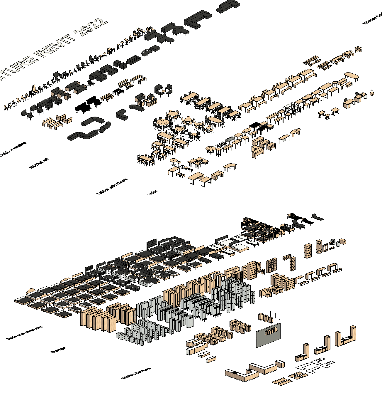 Comprehensive Furniture Revit Family 2022