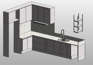 Kitchen cabinets layout with sink modern