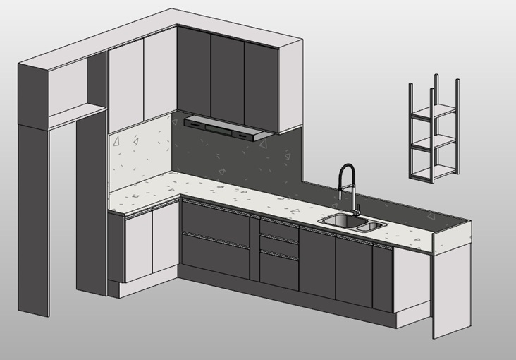 Kitchen cabinets layout with sink modern