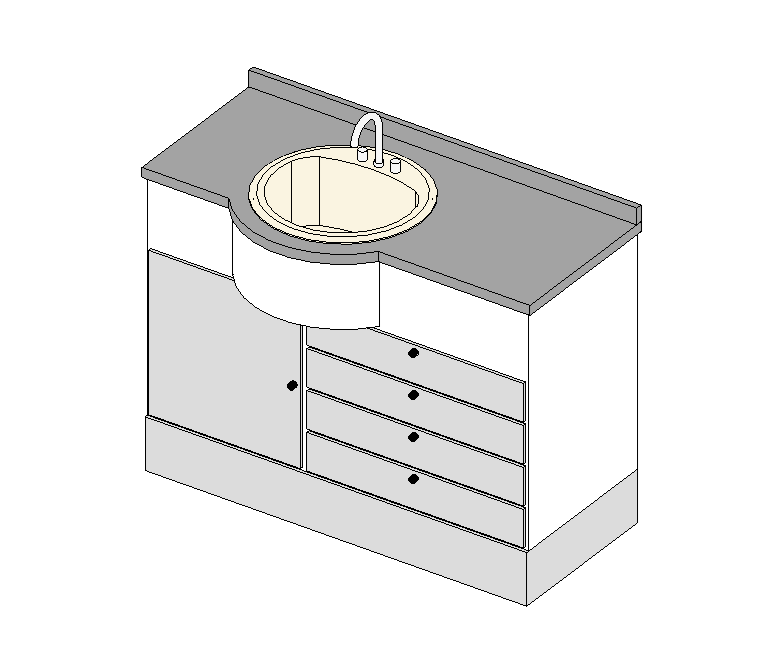 Single Sink Vanity with Drawers