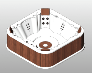 Square Hot Tub