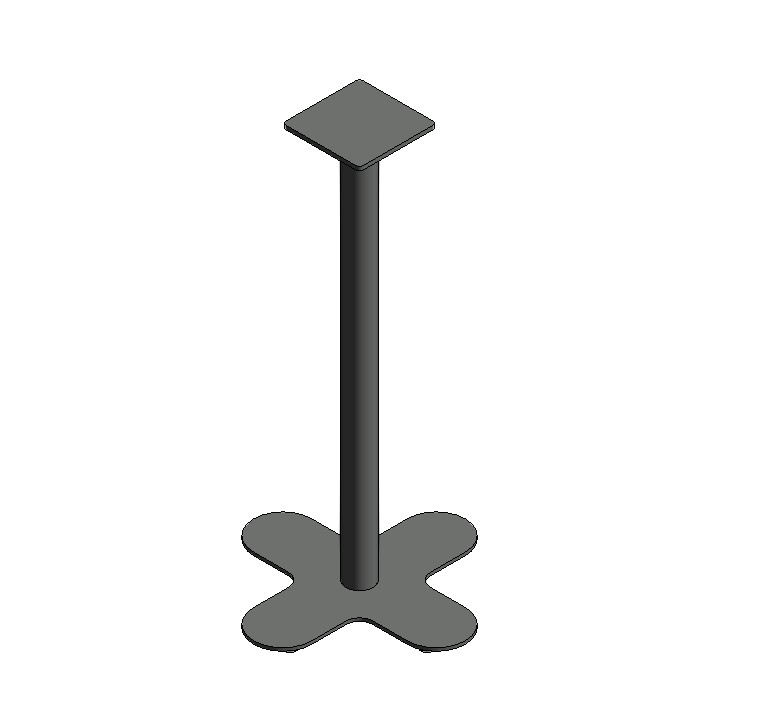 Minimalist Cross Pedestal Table